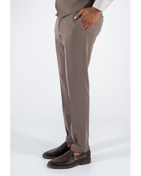 Κοστούμι Black Papigion Lougano καφέ SLIM FIT