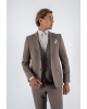 Κοστούμι Black Papigion Lougano καφέ SLIM FIT
