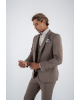 Κοστούμι Black Papigion Lougano καφέ SLIM FIT