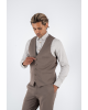 Κοστούμι Black Papigion Lougano καφέ SLIM FIT