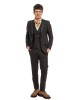 Κοστούμι Black Papigion καφέ SLIM FIT