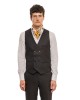 Κοστούμι Black Papigion καφέ SLIM FIT