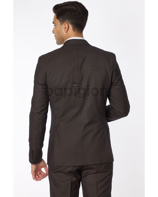Κοστούμι Vittorio Verde καφέ SLIM FIT Κοστούμι Vittorio Verde καφέ SLIM FIT