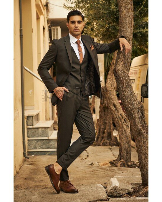 Κοστούμι Vittorio Verde καφέ SLIM FIT Κοστούμι Vittorio Verde καφέ SLIM FIT