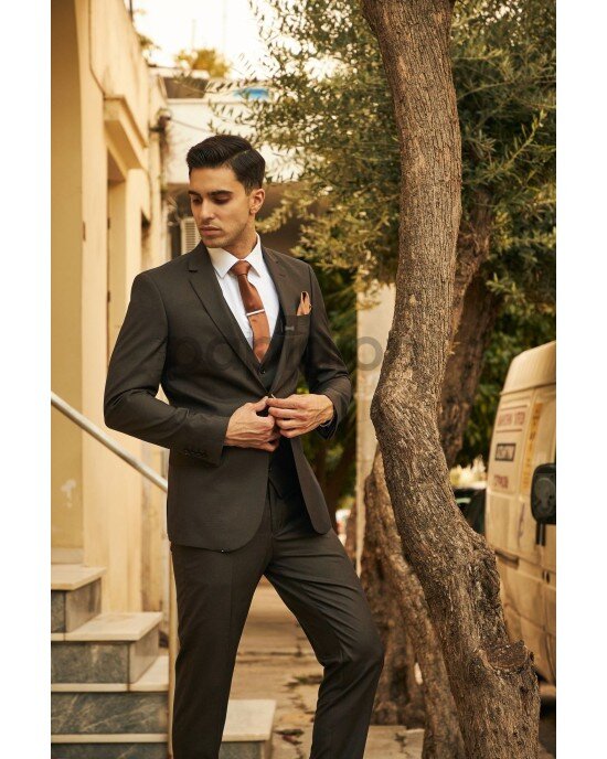 Κοστούμι Vittorio Verde καφέ SLIM FIT Κοστούμι Vittorio Verde καφέ SLIM FIT