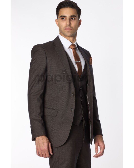 Κοστούμι Vittorio Verde καφέ SLIM FIT Κοστούμι Vittorio Verde καφέ SLIM FIT
