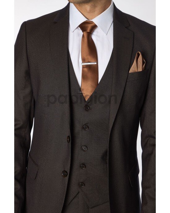 Κοστούμι Vittorio Verde καφέ SLIM FIT Κοστούμι Vittorio Verde καφέ SLIM FIT
