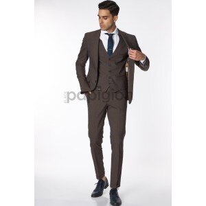 Κοστούμι Vittorio Trento καφέ Κοστούμι Vittorio Trento καφέ