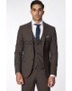 Κοστούμι Vittorio Trento καφέ SLIM FIT