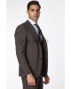 Κοστούμι Vittorio Trento καφέ SLIM FIT