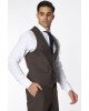 Κοστούμι Vittorio Trento καφέ SLIM FIT