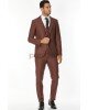 Κοστούμι Vittorio Firenze καφέ SLIM FIT