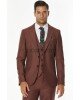 Κοστούμι Vittorio Firenze καφέ SLIM FIT