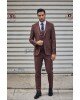 Κοστούμι Vittorio Firenze καφέ SLIM FIT