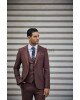 Κοστούμι Vittorio Firenze καφέ SLIM FIT