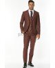 Κοστούμι Vittorio Firenze καφέ SLIM FIT