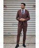 Κοστούμι Vittorio Firenze καφέ SLIM FIT