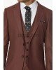 Κοστούμι Vittorio Firenze καφέ SLIM FIT