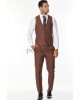 Κοστούμι Vittorio Firenze καφέ SLIM FIT