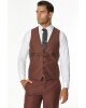 Κοστούμι Vittorio Firenze καφέ SLIM FIT