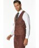 Κοστούμι Vittorio Firenze καφέ SLIM FIT