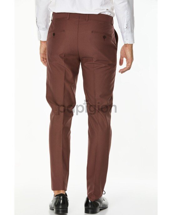 Κοστούμι Vittorio Firenze καφέ SLIM FIT