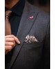 Κοστούμι Dezign καφέ SLIM FIT