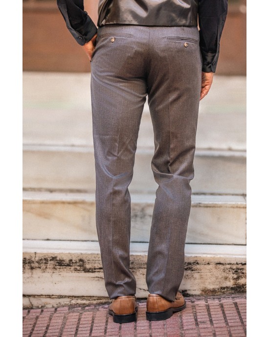 Κοστούμι Dezign καφέ SLIM FIT