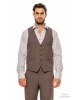 Κοστούμι Vittorio Bari καφέ SLIM FIT