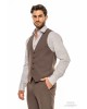Κοστούμι Vittorio Bari καφέ SLIM FIT