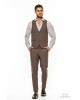 Κοστούμι Vittorio Bari καφέ SLIM FIT