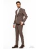 Κοστούμι Vittorio Bari καφέ SLIM FIT
