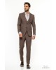 Κοστούμι Vittorio Bari καφέ SLIM FIT