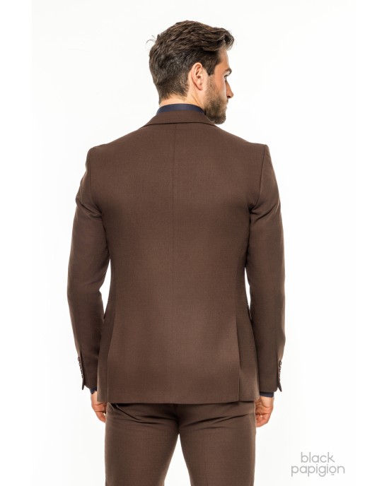 Κοστούμι Vittorio Adriano καφέ SLIM FIT