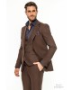 Κοστούμι Vittorio Adriano καφέ SLIM FIT