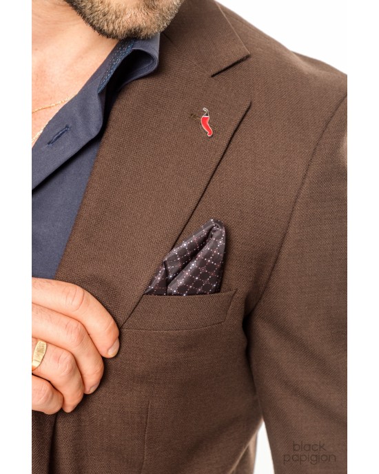 Κοστούμι Vittorio Adriano καφέ SLIM FIT