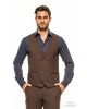 Κοστούμι Vittorio Adriano καφέ SLIM FIT