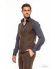 Κοστούμι Vittorio Adriano καφέ SLIM FIT