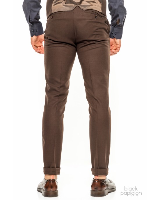 Κοστούμι Vittorio Adriano καφέ SLIM FIT