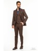 Κοστούμι Vittorio Adriano καφέ SLIM FIT