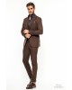 Κοστούμι Vittorio Adriano καφέ SLIM FIT