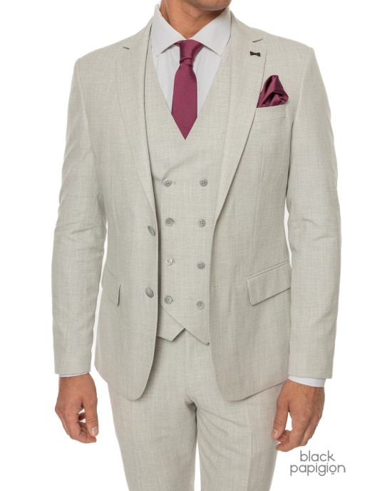 Κοστούμι Black Papigion γκρι SLIM FIT