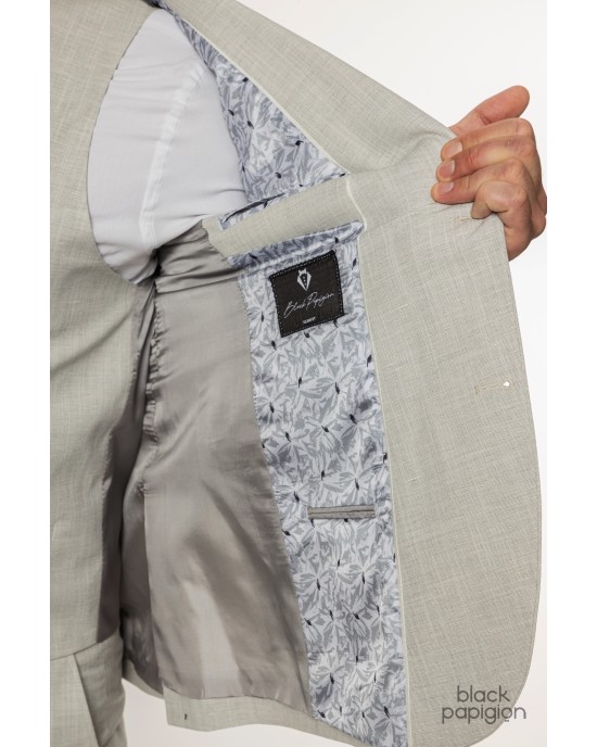 Κοστούμι Black Papigion γκρι SLIM FIT