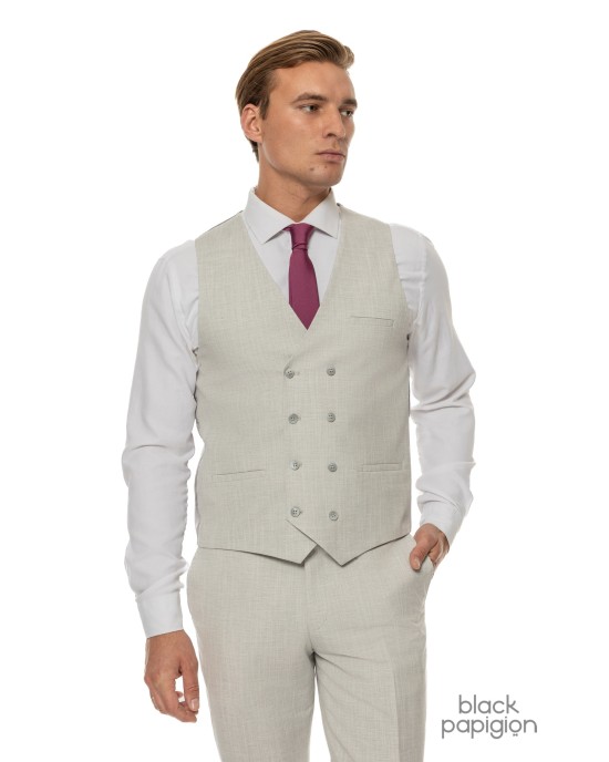 Κοστούμι Black Papigion γκρι SLIM FIT