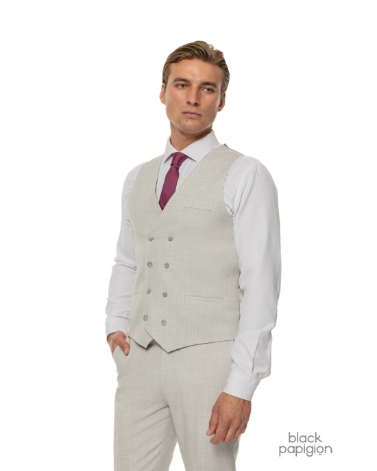 Κοστούμι Black Papigion γκρι SLIM FIT