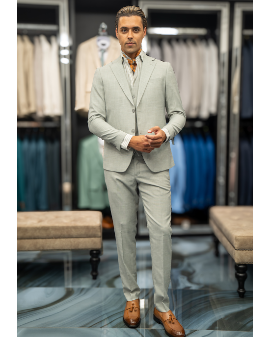 Κοστούμι Artisti Italiani γκρι SLIM FIT