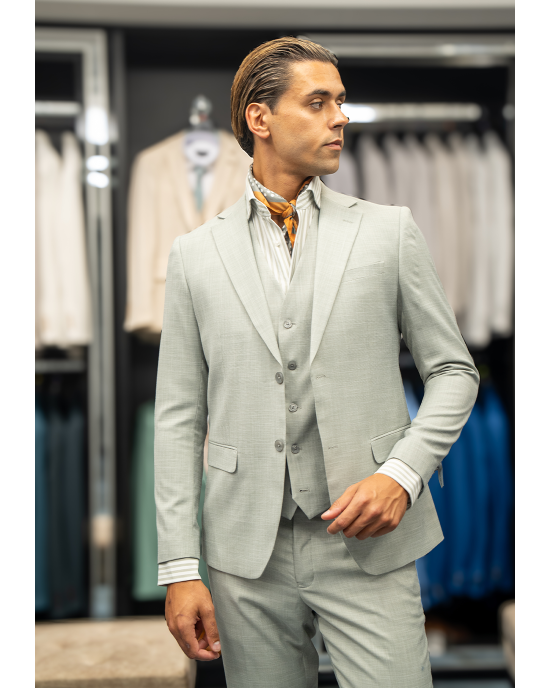 Κοστούμι Artisti Italiani γκρι SLIM FIT