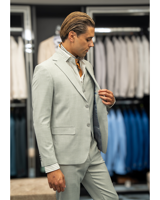 Κοστούμι Artisti Italiani γκρι SLIM FIT
