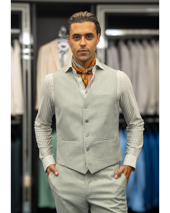Κοστούμι Artisti Italiani γκρι SLIM FIT