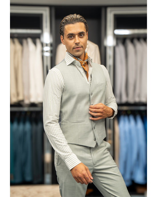 Κοστούμι Artisti Italiani γκρι SLIM FIT